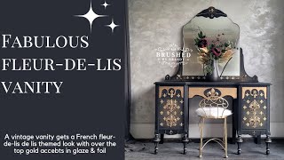 Stunning French Fleur De Lis Vanity Upgrade [upl. by Byrom]