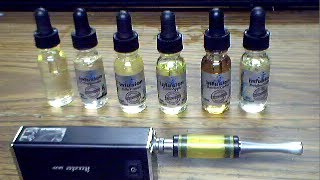 Infusion Ejuice Eliquid review Smell test 6 flavors Made In the Usa [upl. by Aneev535]