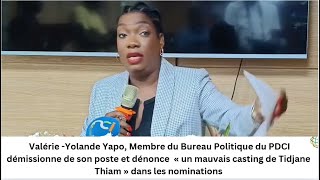 Rififi au PDCIRDA Valérie Yapo Déléguée PDCIAkoupé démissionne et dénonce [upl. by Girardi]