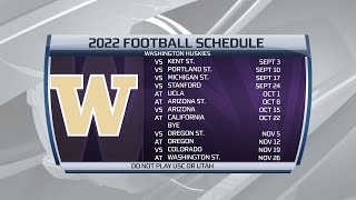 Previewing Washingtons 2022 football schedule [upl. by Ennirak]