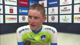 Interview with Matej Mohoric after winning U23 Mens Road Race  2013 RWC [upl. by Aiepoissac]