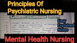 Notes Of Principles Of Psychiatric Nursing in Hindi Mental Health Nursing [upl. by Sirronal918]