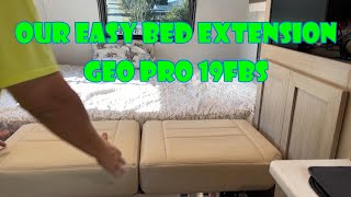 Our simple bed extension in out Geo Pro 19FBS [upl. by Zetrauq707]