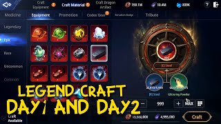 CRAFTING LEGEND WEAPON DAY1 n DAY2 [upl. by Eladnor824]