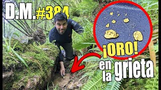 ORO SÓLIDO en una PROFUNDA GRIETA ¡Lo encontré  Detección Metálica 384 [upl. by Adnalu]