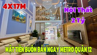 Bán nhà Quận 12  Nhà măt tiền buôn bán 4 x 17m 4 lầu ĐẸP HẾT PHẦN THIÊN HẠ bán lỗ 2 tỷ [upl. by Mullane969]