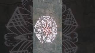 Bhuva TV Kolam design  5 x 3 dots padi Kolam  தினம் ஒரு கோலம் amp daily Kolam [upl. by Krucik]