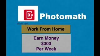 Photomath Online app  What is Photomath  Math Work From Home Job  Online Job for Math [upl. by Arada]