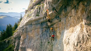 Via Ferrata avec un guide à La Clusaz [upl. by Nalym385]