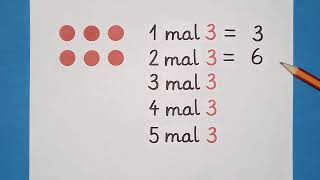 Malreihen Teil 2  Mathe  Grundschule  Klasse 1  einfach üben [upl. by Yessej]