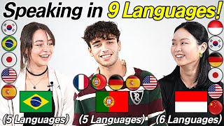 3 Polyglots Speaking in 9 Different LanguagesKeep Switching Languages [upl. by Oeramed751]