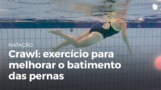 Crawl exercícios para batimento das pernas  Natação [upl. by Ynottirb]