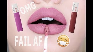 HONEST AF REVIEW NEW MAYBELLINE MATTE INK LIQUID LIPSTICKS [upl. by Jereld]