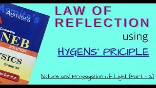 Laws Of Reflection By Huygens Principle  in Nepali for NEB Students Grade 12 PHYSICS [upl. by Jallier]