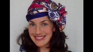 9 WAYS to wear a HAIR SCARF vintage retro Fitfully Vintage [upl. by Rola591]