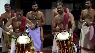 Double Thayambaka by Kalpathy Balakrishnan and Kalanilayam Udayan Namboothiri at Kombara 2017 [upl. by Inor]