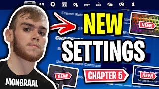 Mongraals NEW Settings in Fortnite Chapter 5 BEST SENSITIVITY [upl. by Torrin]