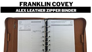 Franklin Covey Alex Leather Zipper Binder [upl. by Inal]