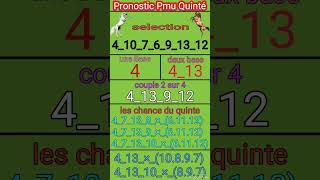 Pronostic 2 Pmu Quinte R1C1 Mercredi 10 avril 2024 [upl. by Dnomhcir]