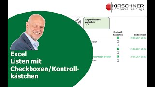 Excel Listen mit Kontrollkästchen  Checkboxen für Aufgaben ToDo Listen und im Projektmanagement [upl. by Anila]