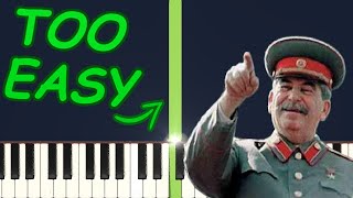 SOVIET ANTHEM  VERY EASY Piano Tutorial for Beginners [upl. by Assetnoc]