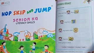 Picture Story  Hop skip and jump senior kg literacy skills pg no 123 124  Kids school [upl. by Adolphe]