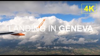 Landing in GENEVA SWITZERLAND l 4K Window Seat [upl. by Hael]