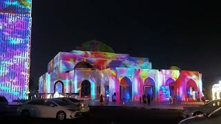 Amina Masjid Ajman  Light show in Ramdhan [upl. by Elyac183]