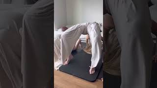 Flipping my dog 🤸🏼 yoga downwarddog threeleggeddog bridge balance shorts ytshorts [upl. by Selhorst]