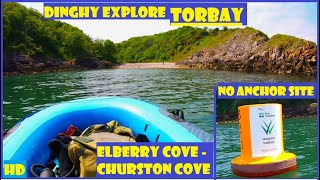 Dinghy Explore TORBAY Elberry Cove Silvercove Seven Quarries  Churston Cove EP12 [upl. by Eardnaed774]