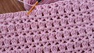 SUPER EASY Crochet Pattern for Beginners Waistcoat AMAZING Crochet Stitch for Blankets and Blankets [upl. by Ahsela]