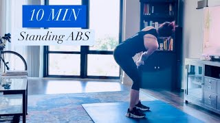 10 MIN STANDING ABS Workout No Equipment No Repeats [upl. by Osmond]