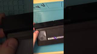 This VHS tape broke and I fixed it with scissors and tape shorts [upl. by Ajiak]