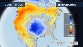 Monthly temperature forecast for the USA 772024 [upl. by Eelirak566]