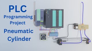 PLC Programming Project for Pneumatic Cylinder  PLC programming tutorial for beginners [upl. by Amri635]