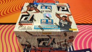 NBA 籃球卡盒，台幣8350元，一盒10包，一包30張卡，保證一張簽名 202324 Panini Donruss Basketball Trading Cards Hobby Box Auto [upl. by Nyroc653]