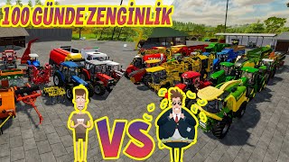 100 GÜNDE ZENGİNLİK FS 22 BAŞTAN SONA FARMİNG SİMULATOR 22 FAKİR VS ZENGİN FULL EDİT [upl. by Enyala]