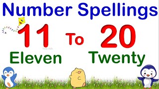 Number Names 11 to 20  11  20 Number Spellings  Eleven to Twenty Spelling  Number Names For Kids [upl. by Godfry]