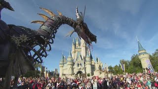 Disneys firebreathing Maleficent float returns to Magic Kingdom [upl. by Sherrard]