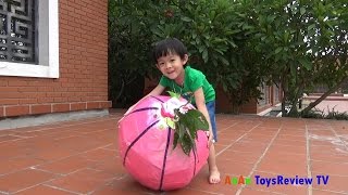 GIANT EGG SURPRISE OPENING  Bóc trứng trái cây thần kỳ khổng lồ ❤ Anan ToysReview TV ❤ [upl. by Naid423]