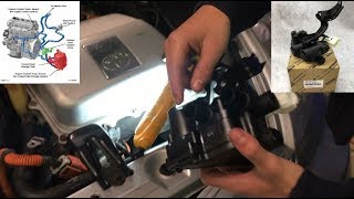 How To Remove Coolant Flow Control Valve 3Way Toyota Prius Gen II 20042009  CEL Error Code P1121 [upl. by Tinaret585]