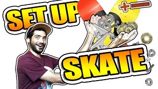 como montar una tabla SETUP SKATE  UNBOXING [upl. by Bradman]