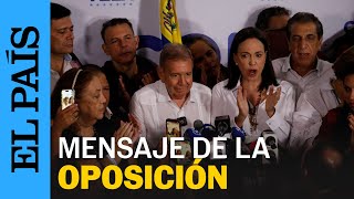 VENEZUELA  Mensaje de María Corina Machado tras las elecciones  ELECCIONES [upl. by Gilead]