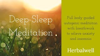 30 Deep Sleep Autogenic Meditation and Breathwork to relieve anxiety and insomnia [upl. by Aicenad]