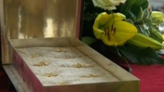 Vatican displays reputed bones of St Peter [upl. by Eustatius]