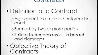 Business Law Introduction to Contracts [upl. by Etnohc]