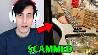 YouTuber selling DIAMOND Button got SCAMMED  Davie504 Diamond Bass Guitar  shorts [upl. by Iznik]