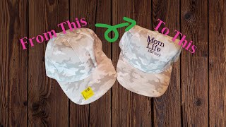 How To Embroider A Hat Without A Hat Hoop Mothers Day Gifts Gifts Under 5 Mothers Day Hat [upl. by Irak]