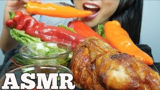 ASMR Rotisserie CHICKEN  GIANT sweet peppers EXTREME EATING SOUNDS NO TALKING  SASASMR [upl. by Dominik]