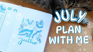 July Plan With Me  2024 Bullet Journal Spreads [upl. by Adnala]